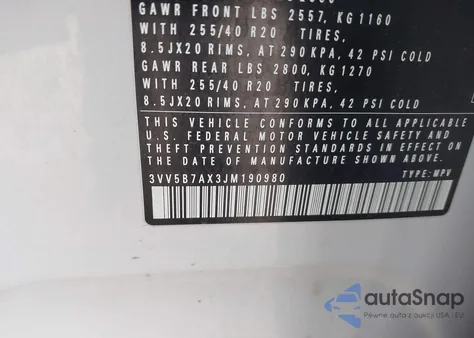 2018 Volkswagen Tiguan 2.0T Sel Premium from USA, damaged, VIN 3VV5B7AX3JM190980